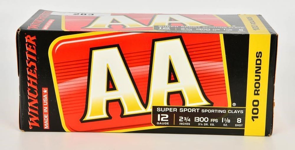 Lot 283: 100 Count of Winchester AA Heavy Target Load 12 Ga