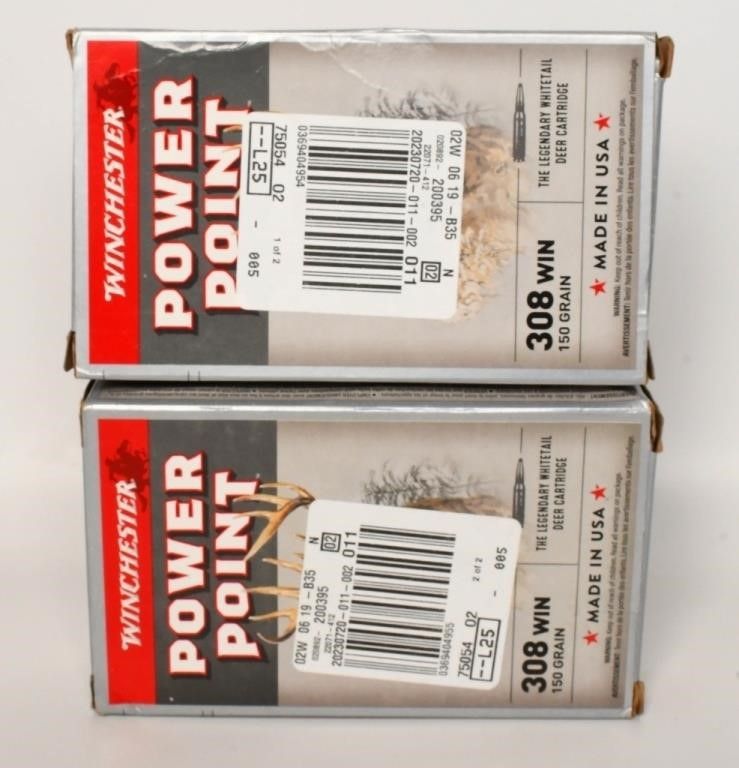 Lot 409: 40 Rounds Of Winchester .308 Win Ammunition