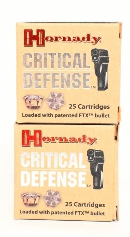 Lot 460: 50 Rds Of Hornady .357 Mag Critical Defense Ammo