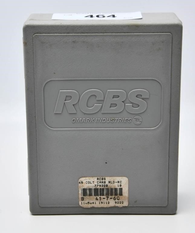 Lot 464: RCBS Carbide Reloading Die Set For .45 Colt
