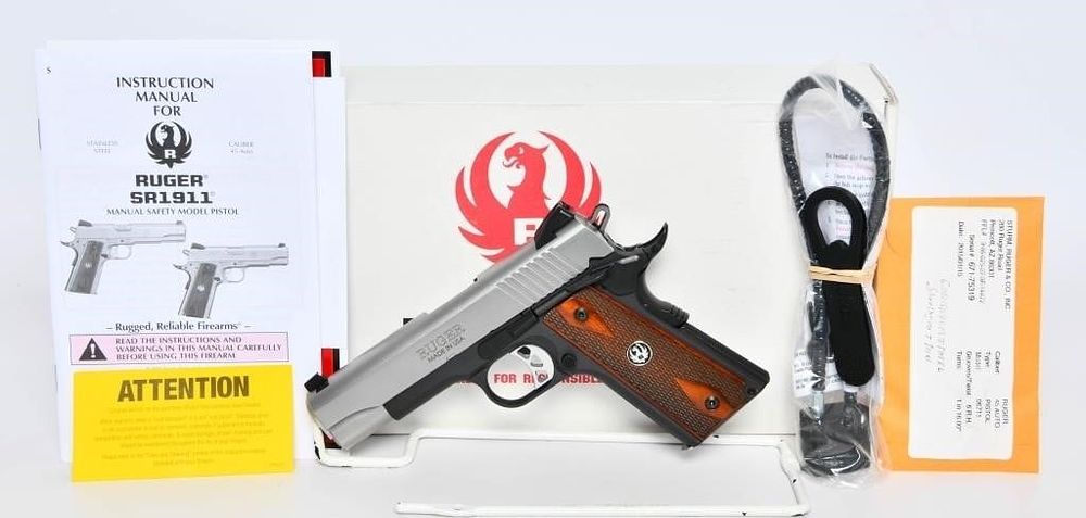 Lot 507: NEW Ruger SR1911 Lightweight Commander .45 ACP