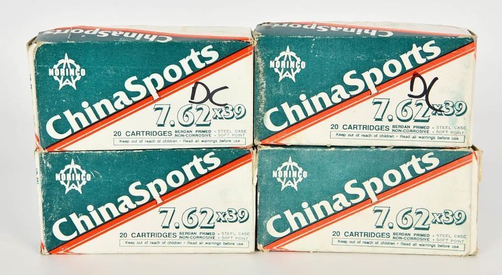 Lot 508: 80 Rounds of China Sport 7.62x39 Ammunition