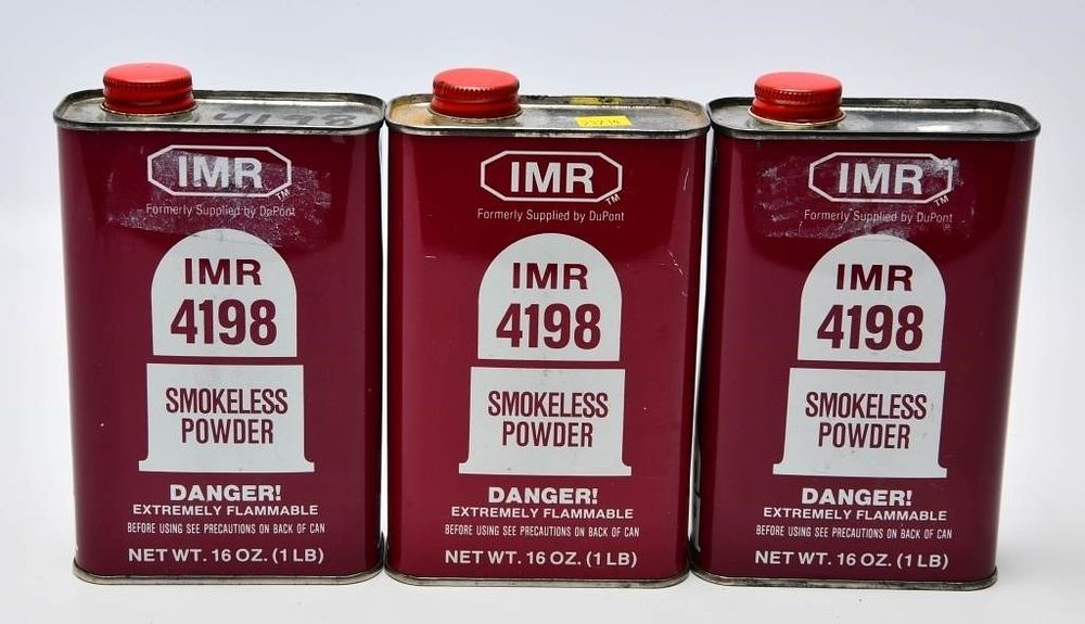 Lot 599: 3 LBS Of IMR 4198 Smokeless Gun Powder