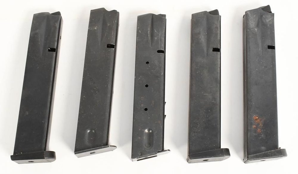 Lot 623: 5 Metal Unmarked Beretta Stick Magazines