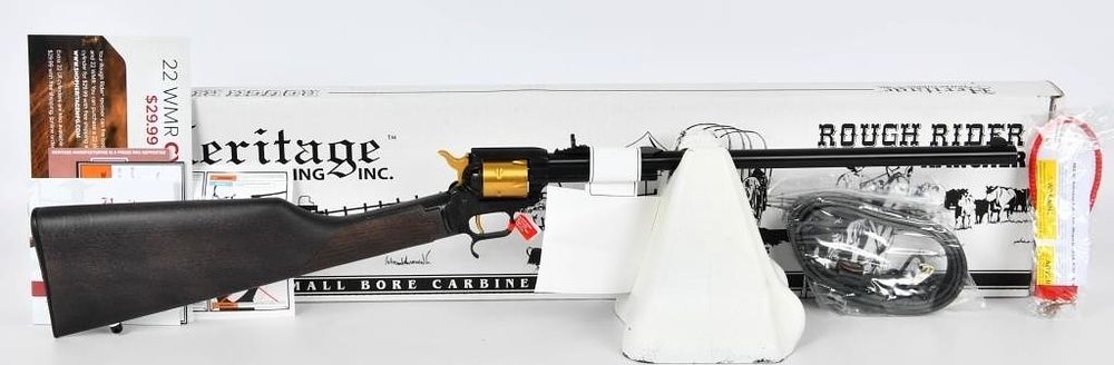 Lot 630: NEW Heritage Rancher Black and Gold Carbine .22 LR
