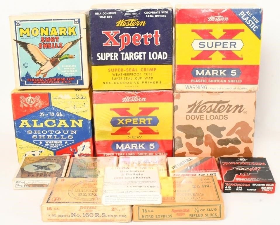 Lot 643: Lot of Various Empty Collector Shotshell Boxes