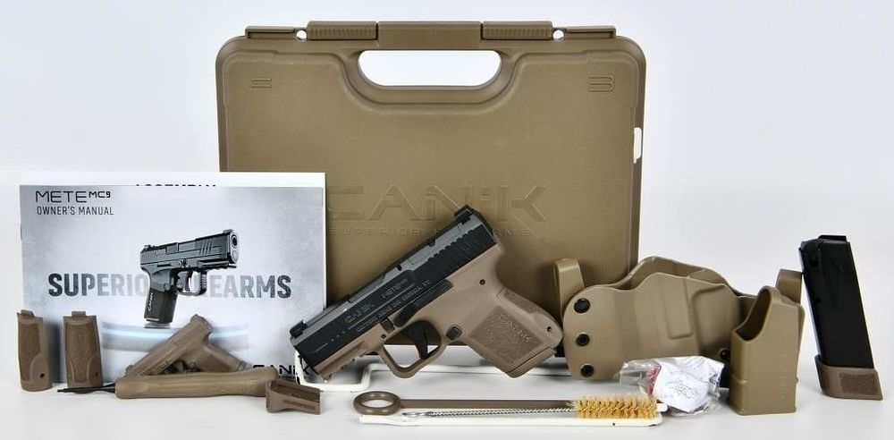 Lot 687: NEW Canik METE MC9 Flat Dark Earth/Black 9mm