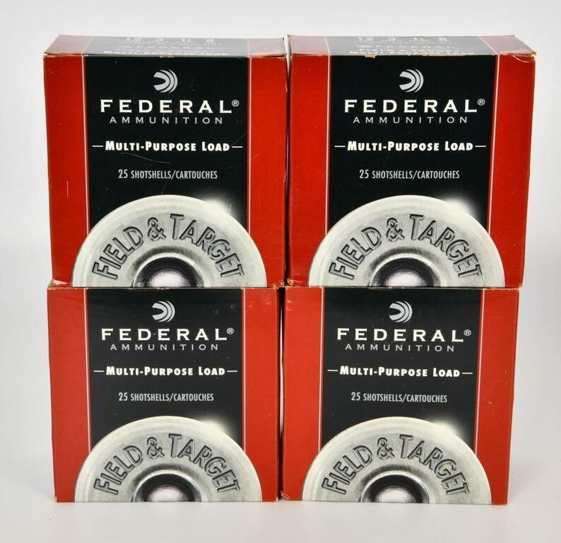 Lot 697: 100 Rounds Of Federal 12 Gauge Shotshells