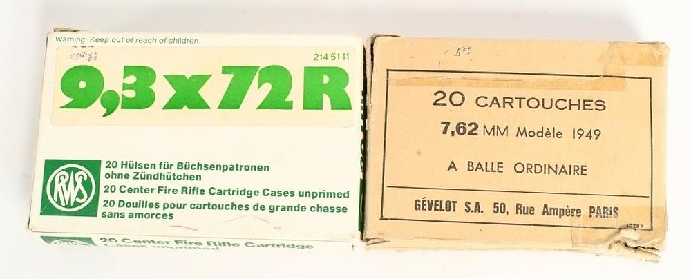 Lot 700: 20 Rds Of 7.62mm Modele & 11 Rds Of 9.3x72R