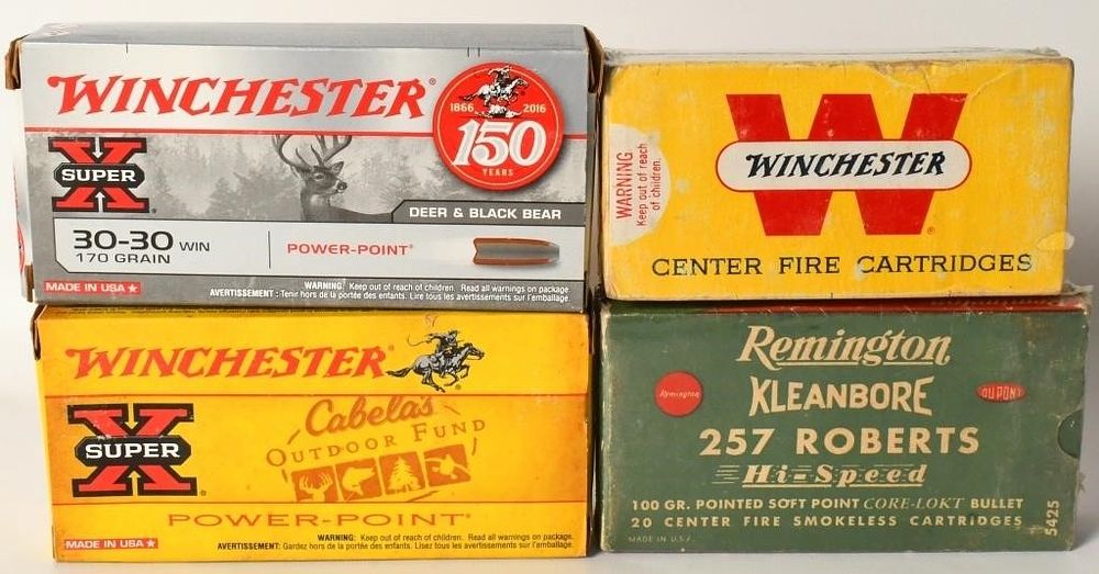 Lot 1057: 110 Rounds of .30-30 Win, .45 ACP & .257 Roberts