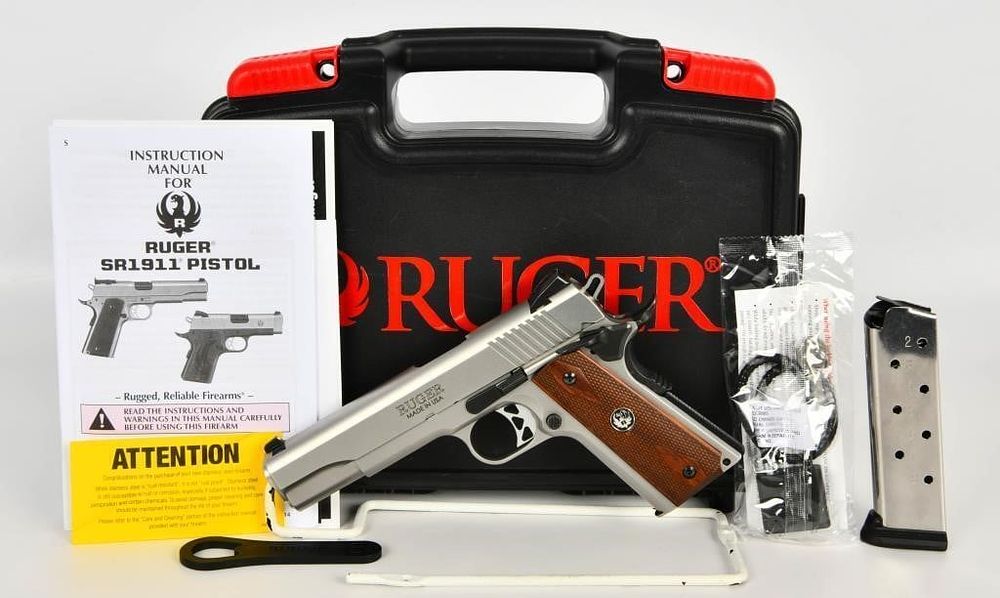 Lot 1062: NEW Ruger SR1911 Semi-Auto Pistol .45 ACP