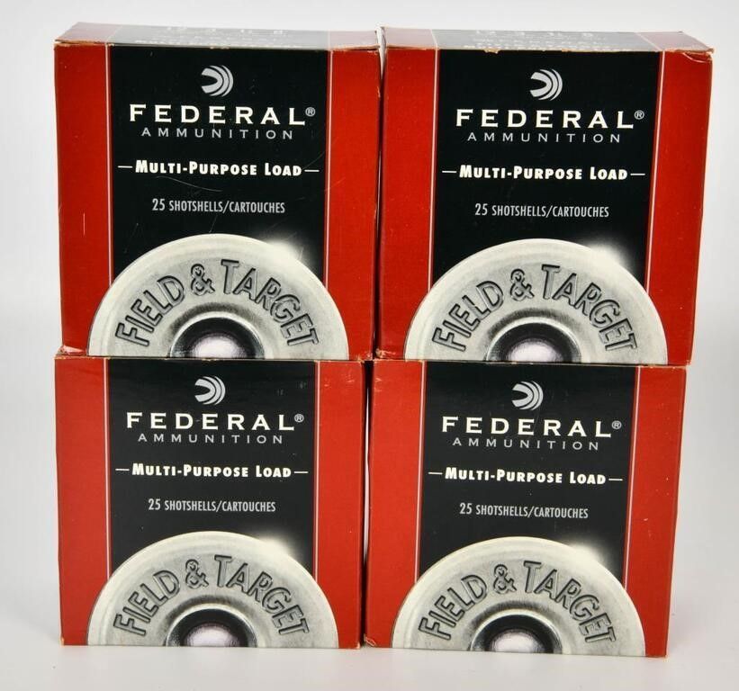 Lot 1066: 100 Rounds Of Federal 12 Gauge Shotshells