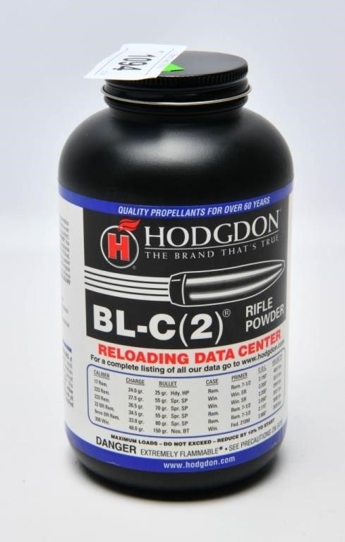 Lot 1094: 1 LB Of Hodgdon BL-C (2) Rifle Gun Powder