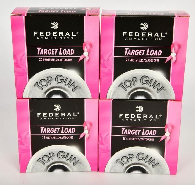 Lot 1126: 100 Rounds Of Federal 12 Gauge Shotshells Pink Box