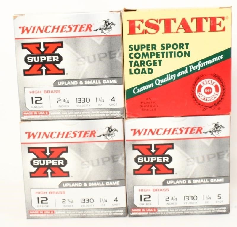 Lot 1222: 100 Rounds Of 12 Gauge Shotshells
