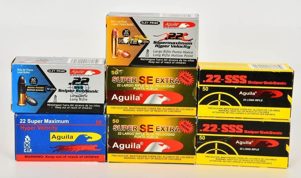Lot 1231: 350 Rounds of Aguila .22 LR Ammunition