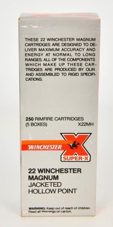 Lot 1243: 250 Rounds Of Winchester .22 WMR Ammunition
