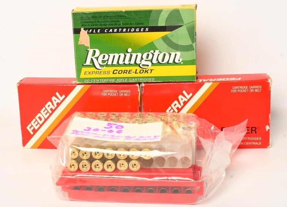 Lot 1246: 60 Rounds Of .30-06 SPRG & Empty Brass Casings