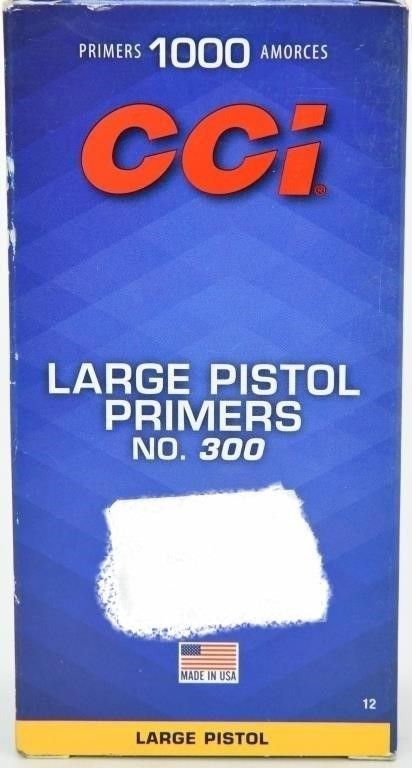 Lot 1247: 900 Count Of CCI Large Pistol Primers #300...