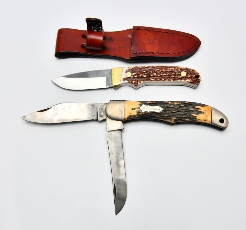 Lot 1259: 2 Schrade Folding Pocket Knives