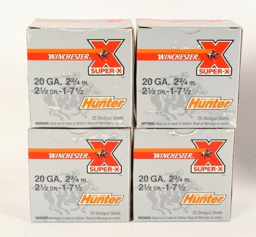 Lot 1279: 100 Rounds Of Winchester Hunter 20 Ga Shotshells