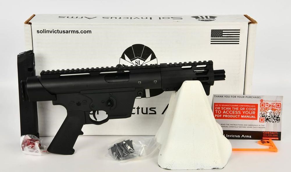 Lot 1314: NEW Sol Invictus Arms TAC-9 Pistol 9mm Luger 8.5"