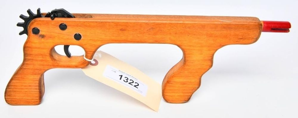 Lot 1322: Wood Made Rubberband Pistol