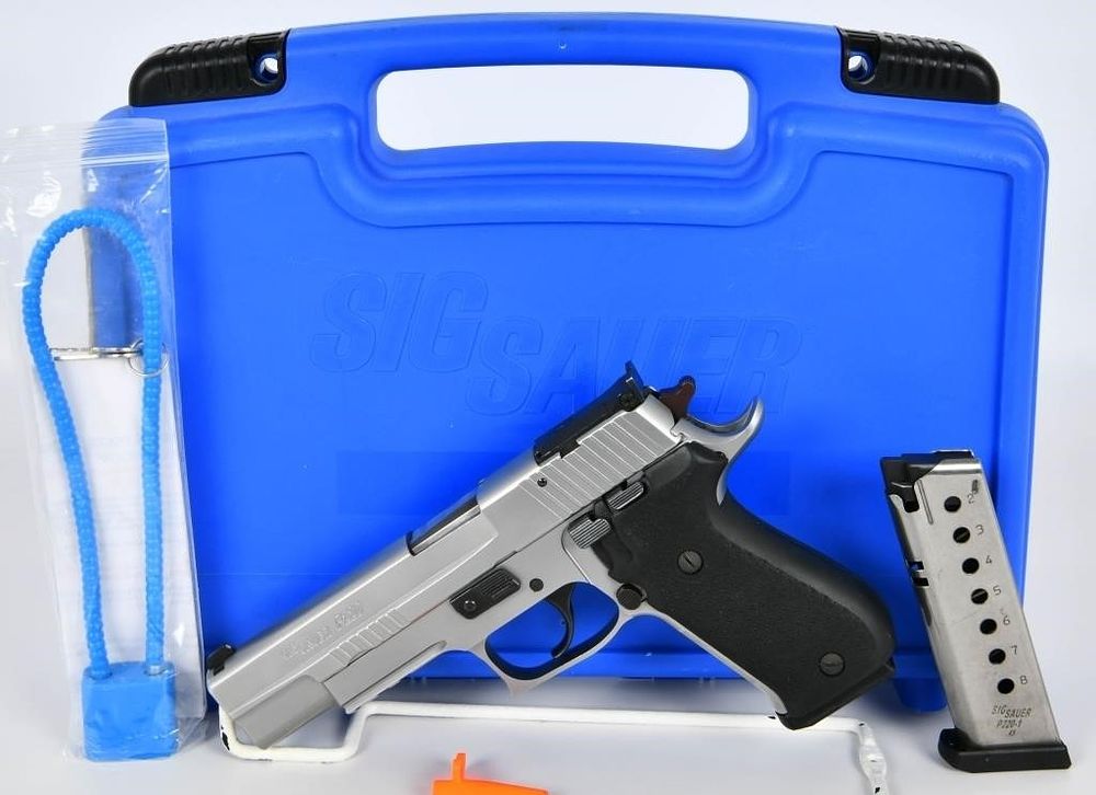 Lot 1356: Stainless Sig Sauer P220 Full Size Pistol .45 ACP
