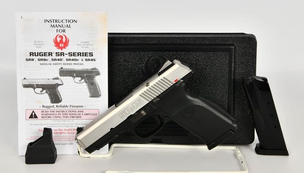 Lot 1362: Ruger SR45 Semi Automatic Pistol .45 ACP