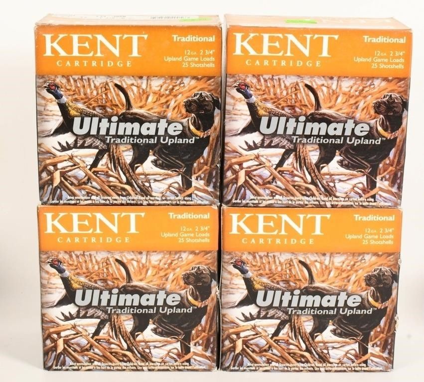 Lot 1369: 100 Rds Kent Ultimate 12 Ga Game Load Shotshells
