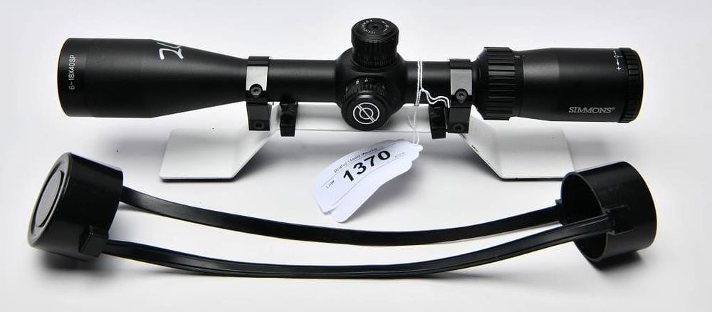 Lot 1370: Simmons 6-18x40SP Riflescope w/rings