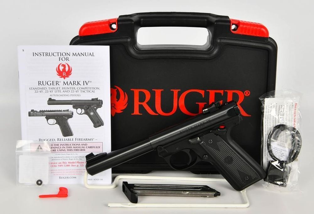 Lot 1398: Ruger Mark IV Target Semi Auto Pistol .22 LR