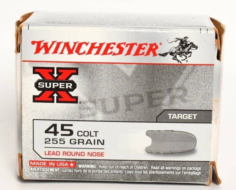 Lot 1399: 20 Rounds Of Winchester .45 Colt Ammunition