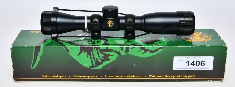 Lot 1406: Cabela's Alaskan Guide 6x32D Riflescope W/ Mounts