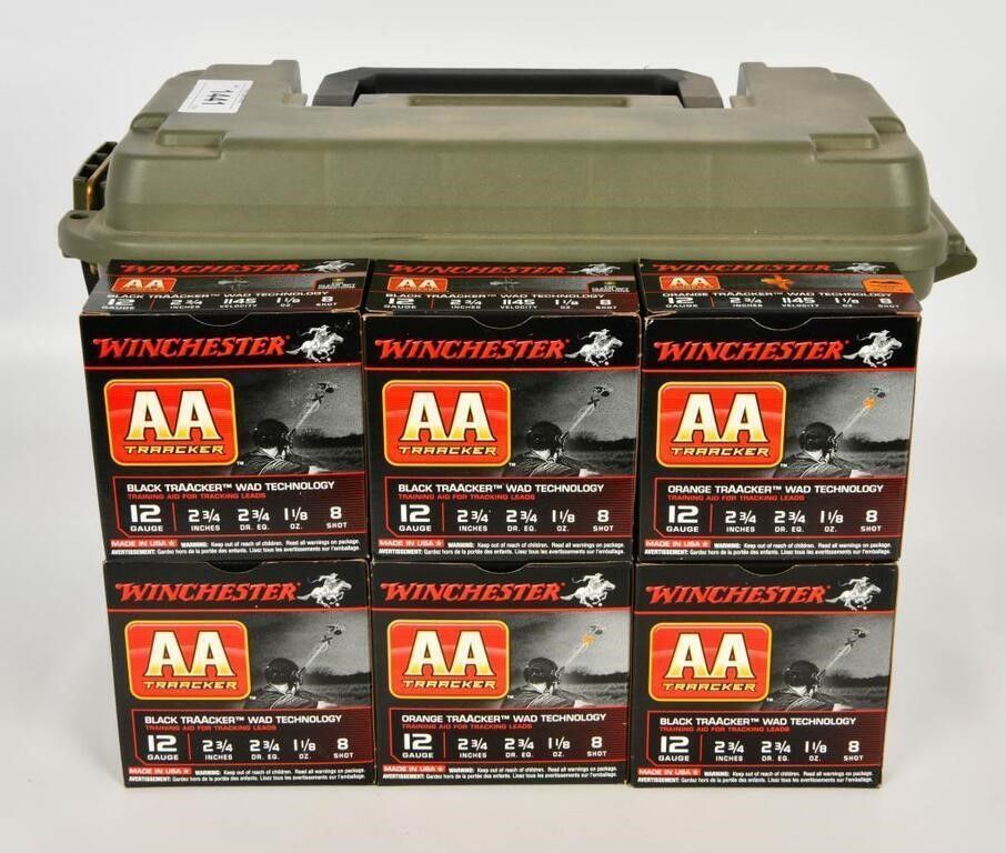 Lot 1441: 150 Rounds Winchester AA Tracker 12 Ga Shotshells