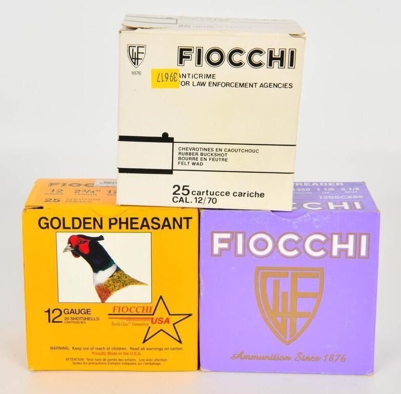 Lot 1465: 75 Rounds Of Fiocchi 12 Gauge Shotshells