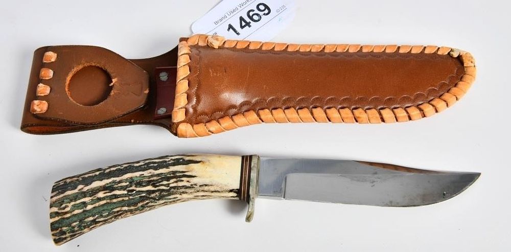 Lot 1469: Vintage Morseth Custom Stag Knife W/ Sheath