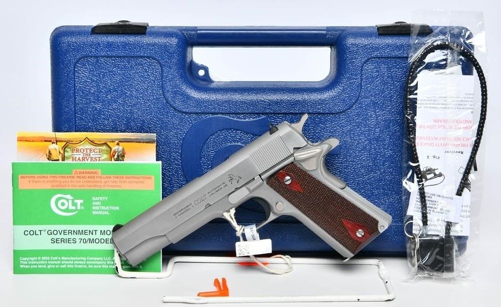 Lot 1476: NEW Colt 1911 Government Stainless Pistol .45 ACP