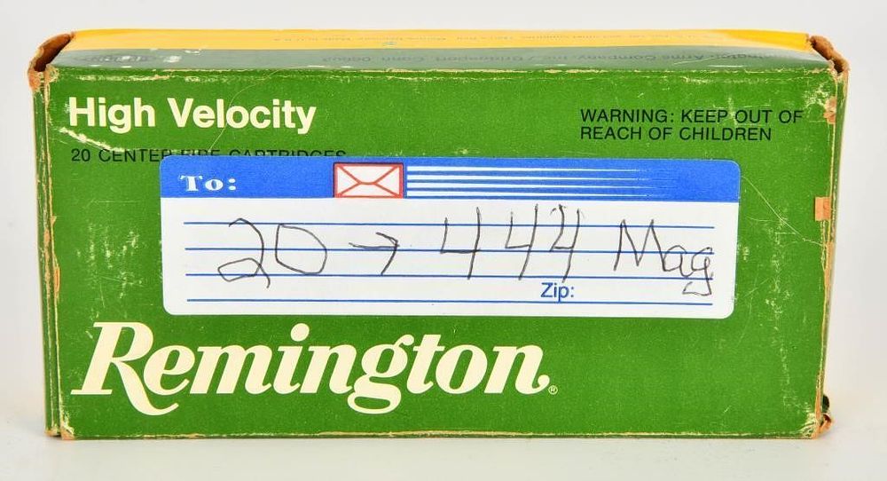 Lot 1591: 15 Rounds Of Remington .444 Marlin Ammunition