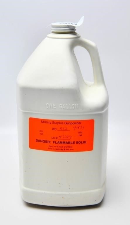 Lot 1598: 8 LBS Of Military Surplus 4831 Gun Powder