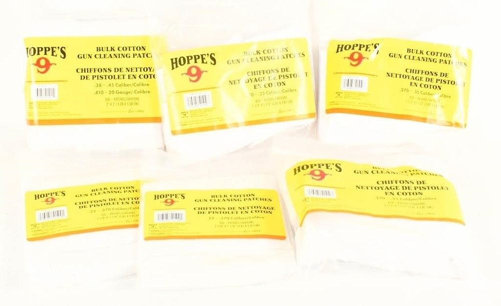 Lot 1607: Hoppes Gun Cleaning Patches; .22-.270,.38-.45 &