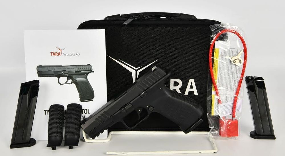 Lot 1632: Tara Aerospace TM-9X Semi Auto Pistol 9MM