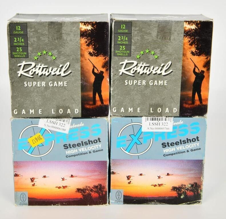 Lot 1645: 100 Rounds Of 12 Gauge Game Load Shotshells