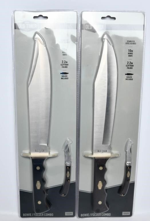 Lot 1646: 2 New in the Package Old Timer Bowie Knives