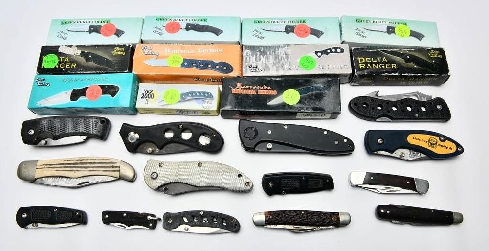 Lot 1649: Large Lot of Various Branded Folding Pocket Knifes