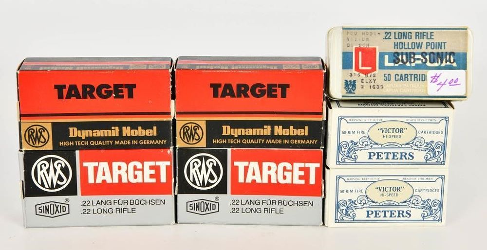 Lot 1663: 350 Rounds Of .22 Long Rifle Ammunition