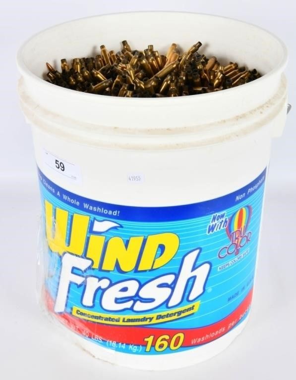 Lot 59: 5 Gallon Buck Full Of .223 Rem Empty Brass