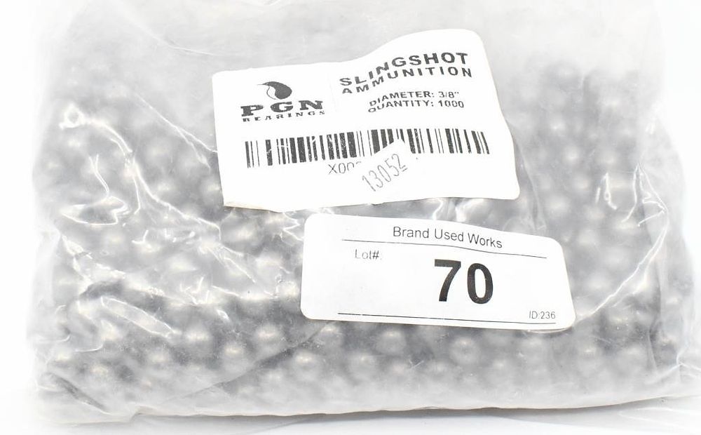 Lot 70: 1000 Count of PGN 3/8" Slingshot Ammunition