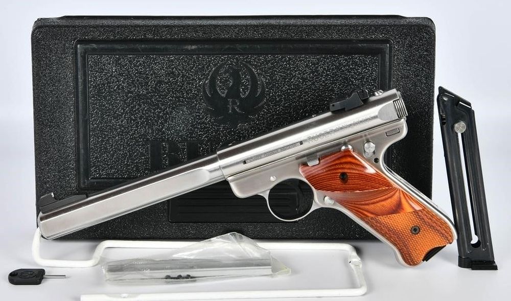 Lot 72: Stainless Ruger Competition Target Slabside Pistol