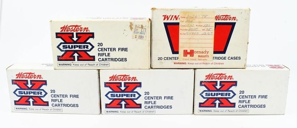Lot 73: 97 Rounds Of Western .225 Win Ammunition